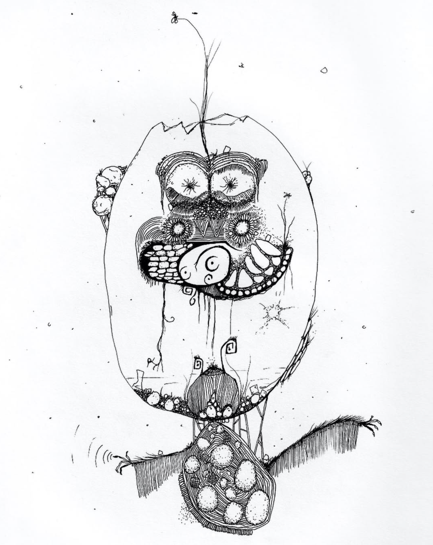 The Comedian, pen-on-paper drawing from the LIFE series by Michael Donovan