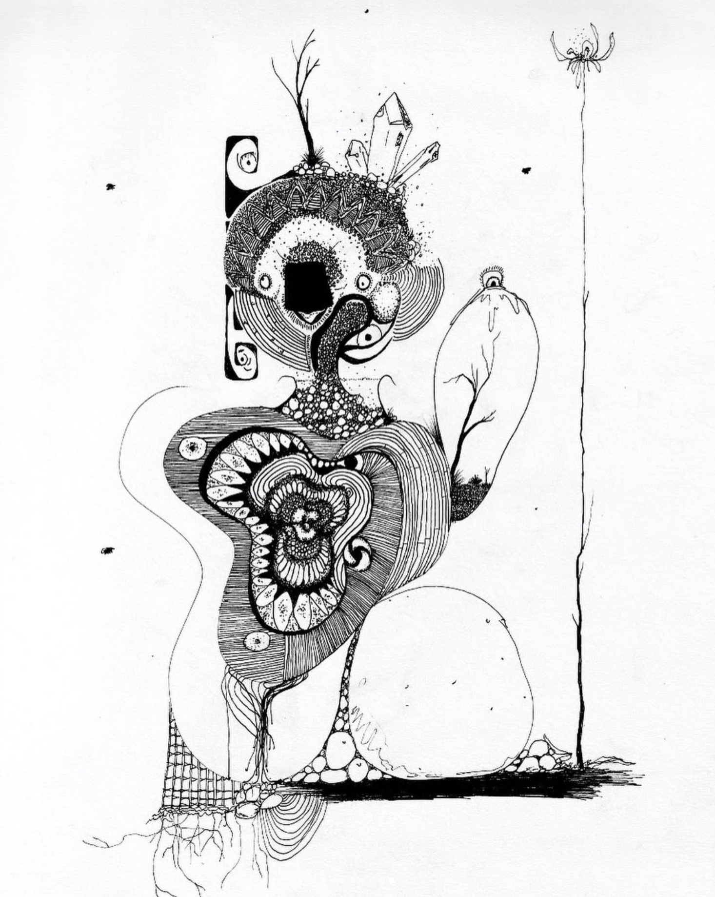 The Innocent, pen-on-paper drawing from the LIFE series by Michael Donovan